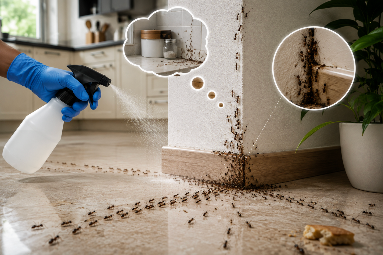 Why ants keep returning even after spraying