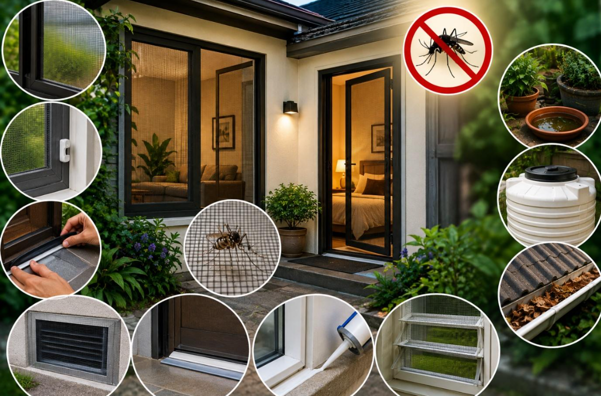How to mosquito-proof your home: screens, sealing gaps and standing water removal