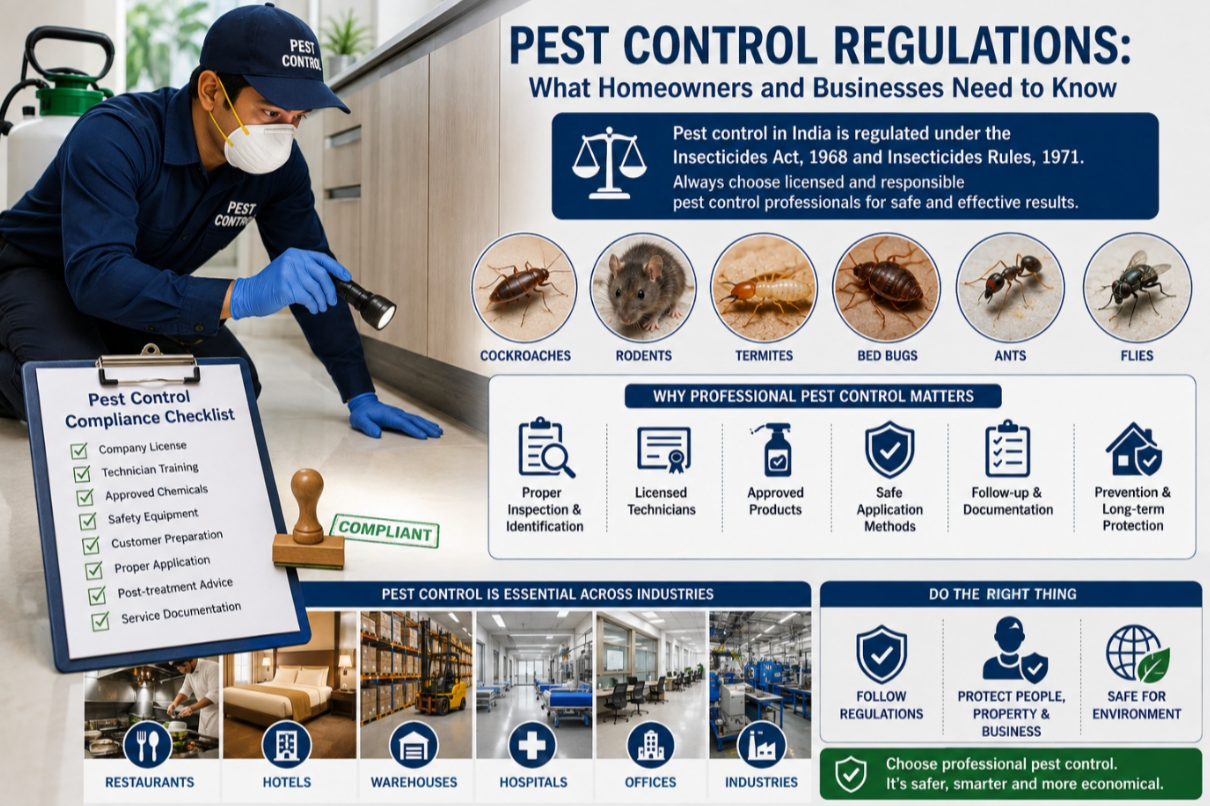 Pest control regulations in India: licensing and standards homeowners and businesses should know