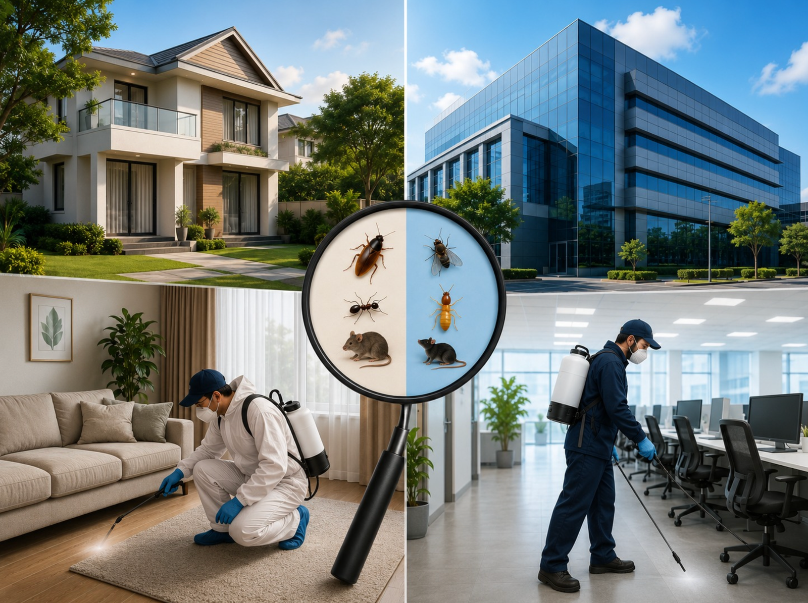 Residential vs commercial pest control comparison for Bangalore properties
