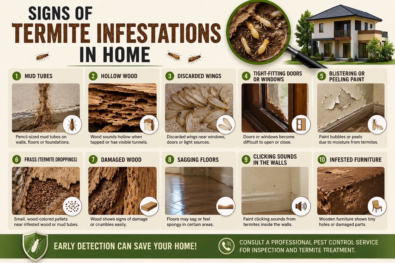 Signs of Termite Infestation in Homes