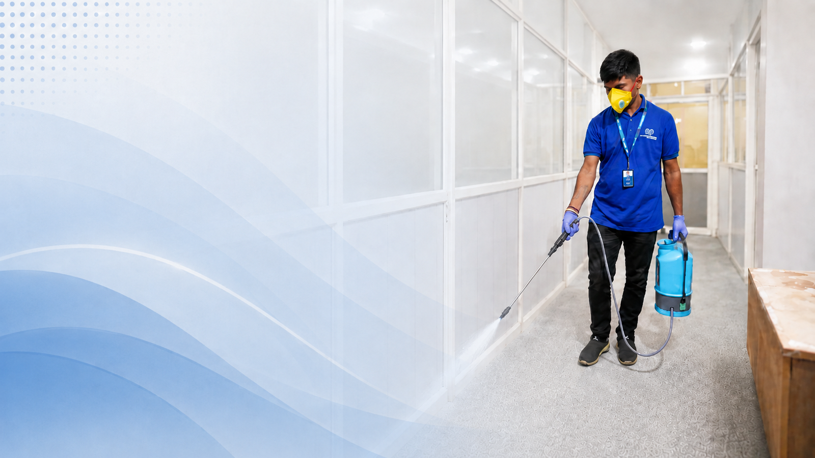 Standard Pest Control technician performing pest control spraying treatment in Bangalore